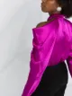 Alberta Ferretti cold-shoulder silk blouse