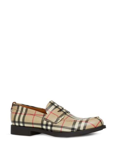 burberry plaid loafers