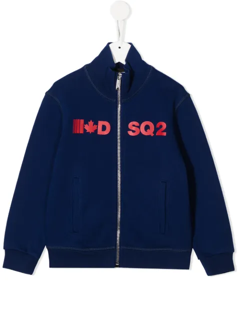 DSQUARED2 KIDS zipped logo sweatshirt