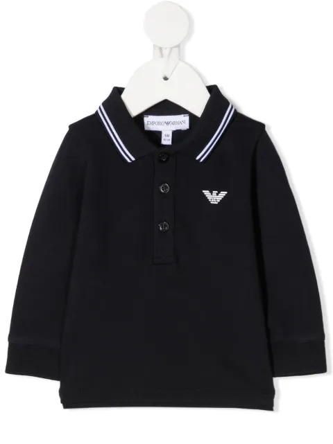 Emporio Armani Kids قميص بولو بأكمام طويلة
