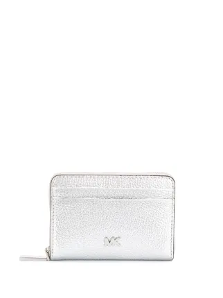 michael kors silver metallic wallet