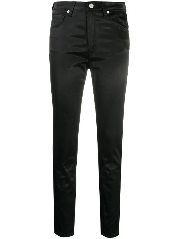 satin skinny trousers