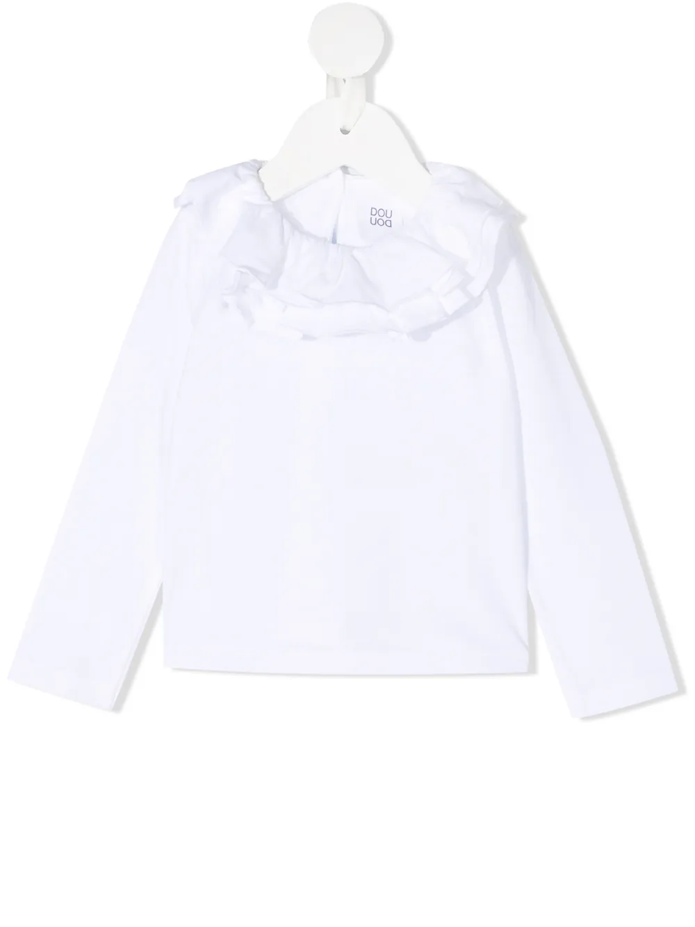 Douuod Kids T-shirt met ruches Wit