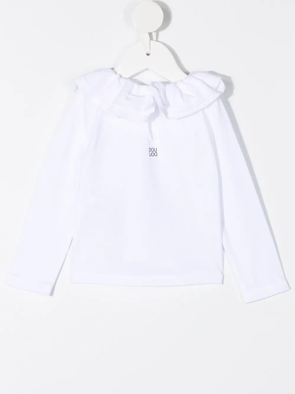 Douuod Kids T-shirt met ruches Wit