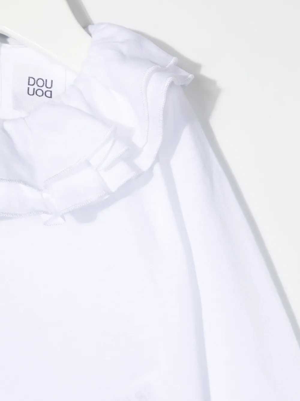 Douuod Kids T-shirt met ruches Wit