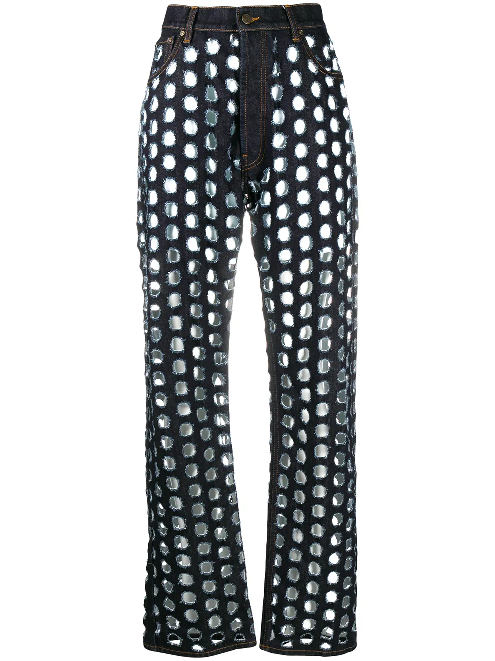 margiela cut out jeans