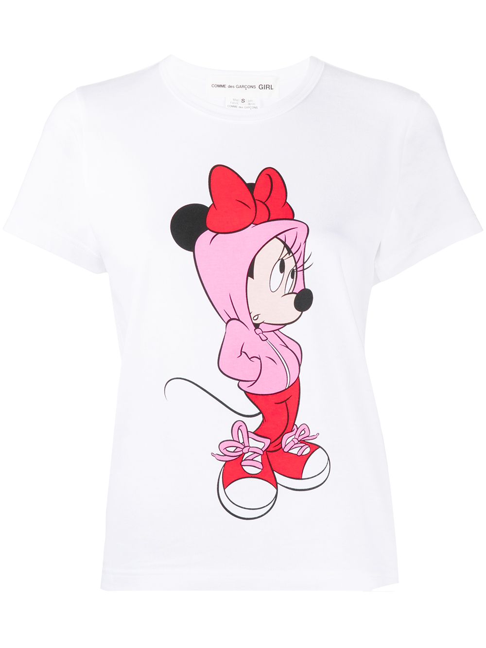 фото Comme des garçons girl футболка minnie mouse с надписью