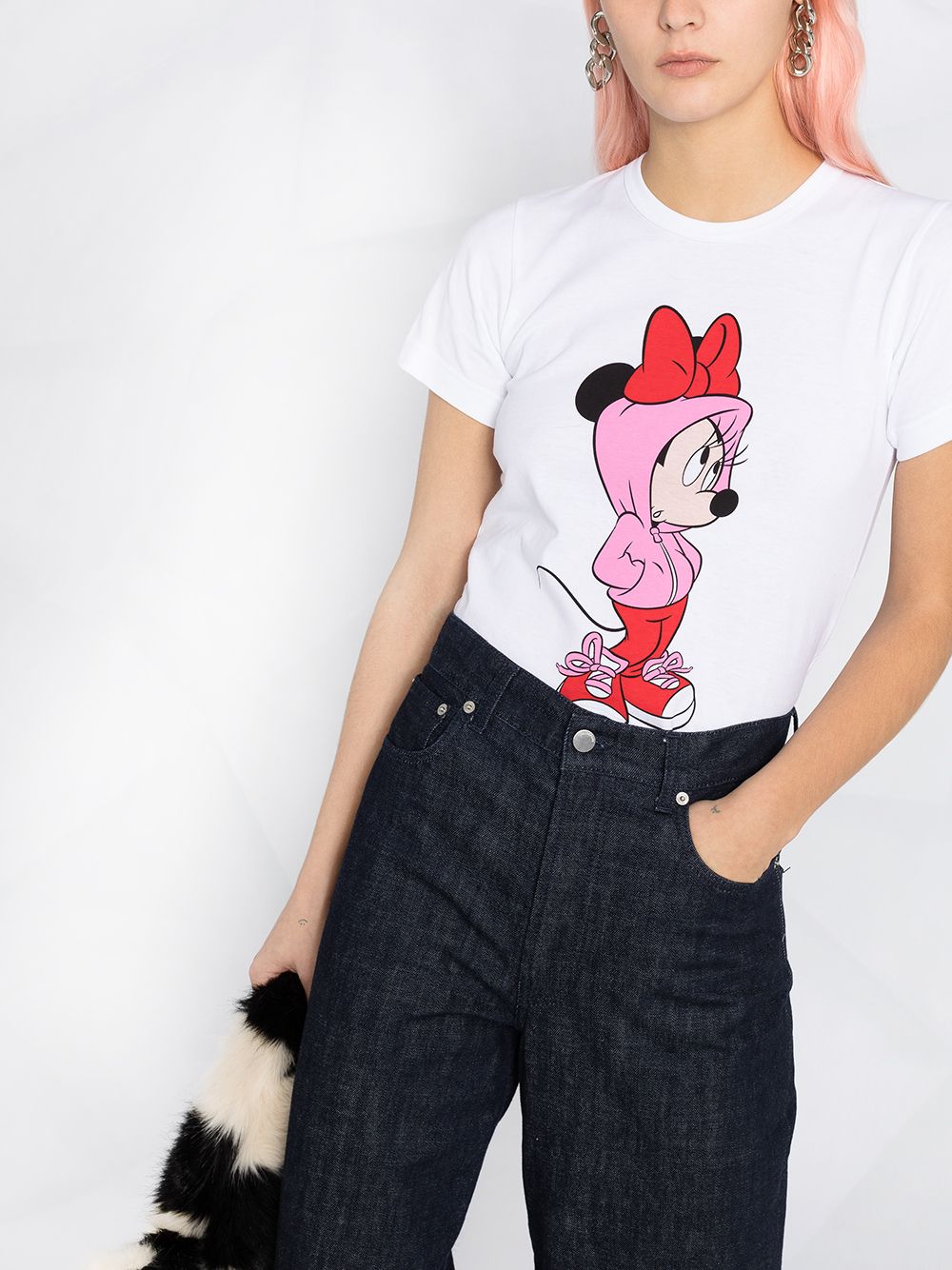 фото Comme des garçons girl футболка minnie mouse с надписью