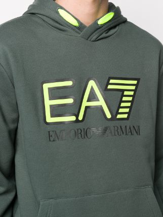 logo-print long-sleeved hoodie展示图