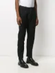 Masnada contrast-stitching straight leg trousers