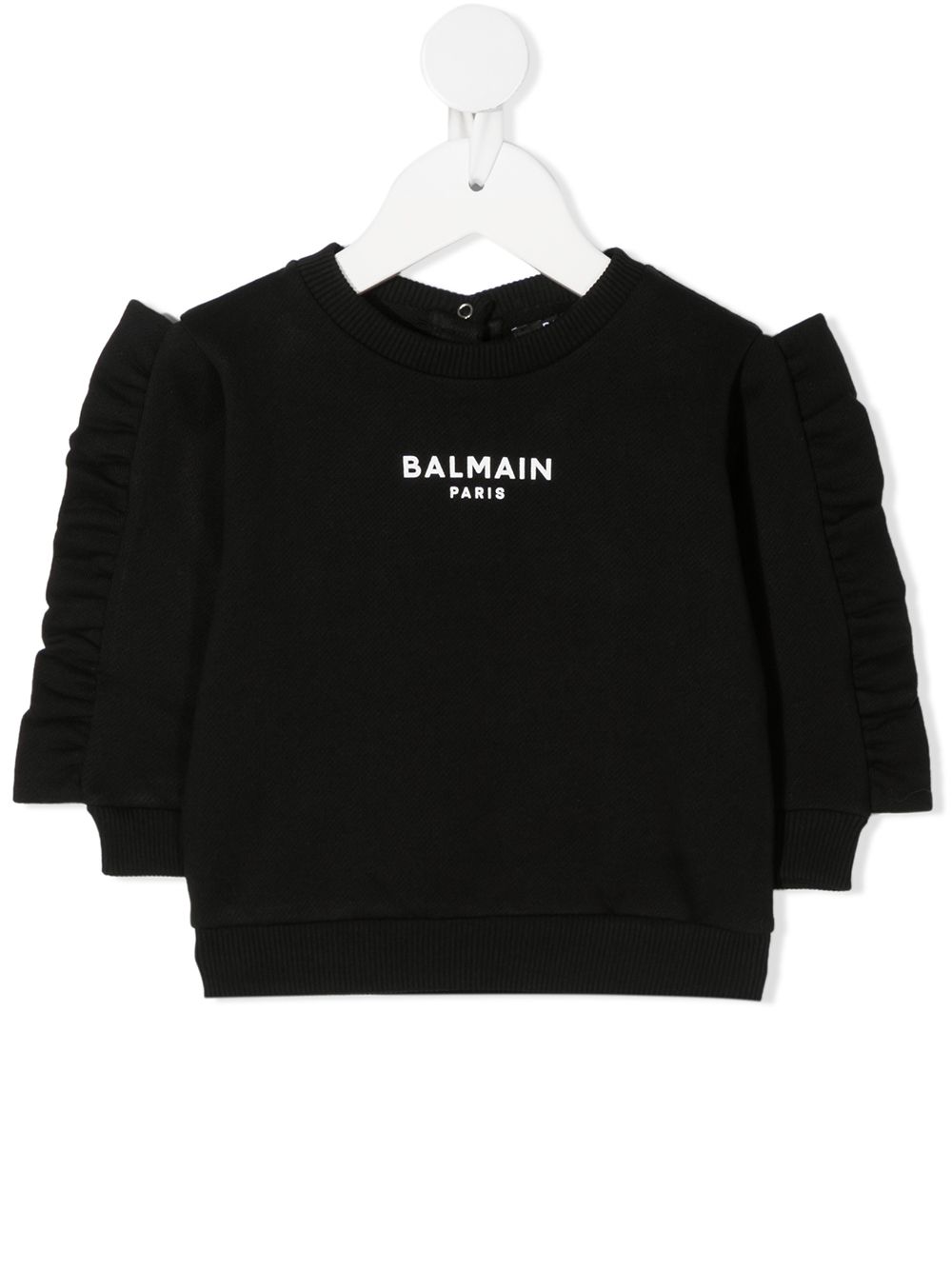 фото Balmain kids толстовка с оборками и логотипом