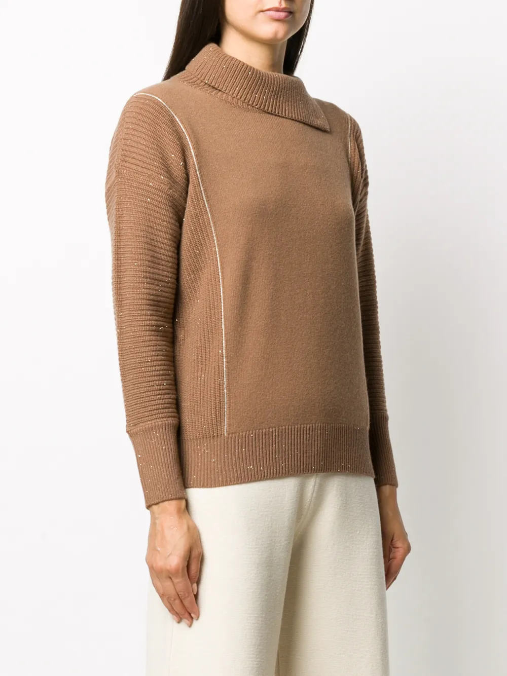 Peserico Gebreide coltrui Bruin