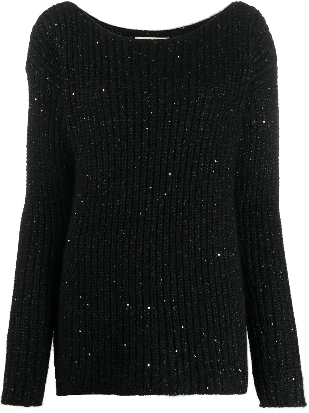 Gentry Portofino джемпер с вырезом-лодочкой и пайетками