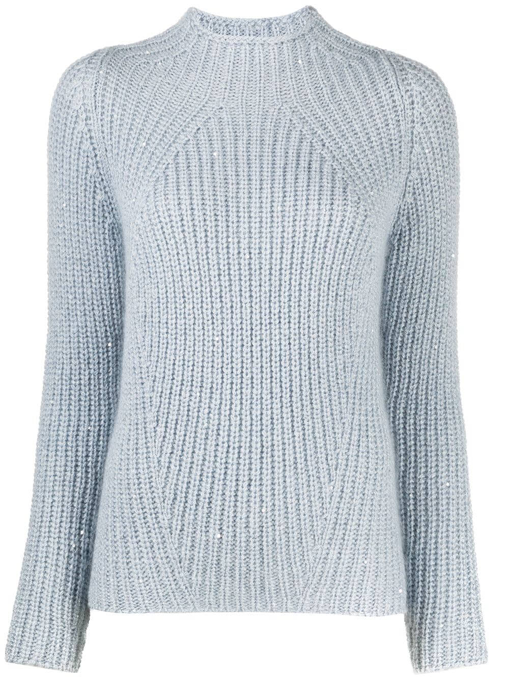 Gentry Portofino Cable Knit Jumper In Blue