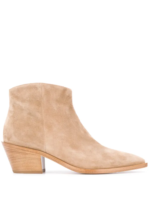 suede cuban heel boots