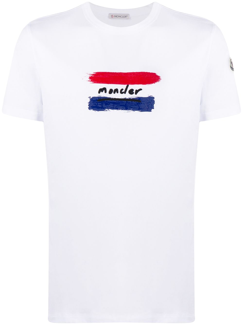 фото Moncler футболка painterly с вышитым логотипом