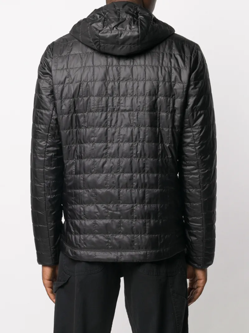 Shop Patagonia Nano Puff Hooded Jacket In Black