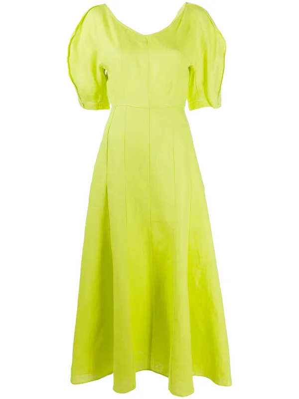 puff sleeve tea dress