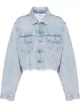 Image 1 of Miu Miu rhinestone-embellished denim jacket