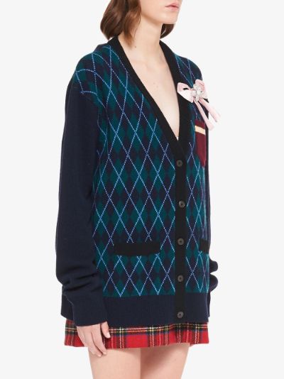 miu miu argyle sweater