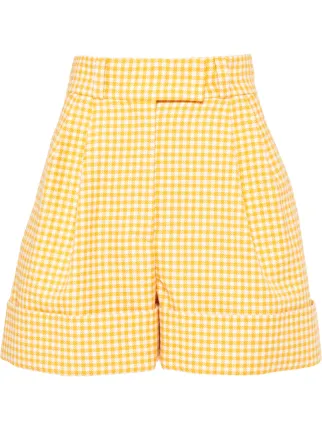 yellow gingham shorts