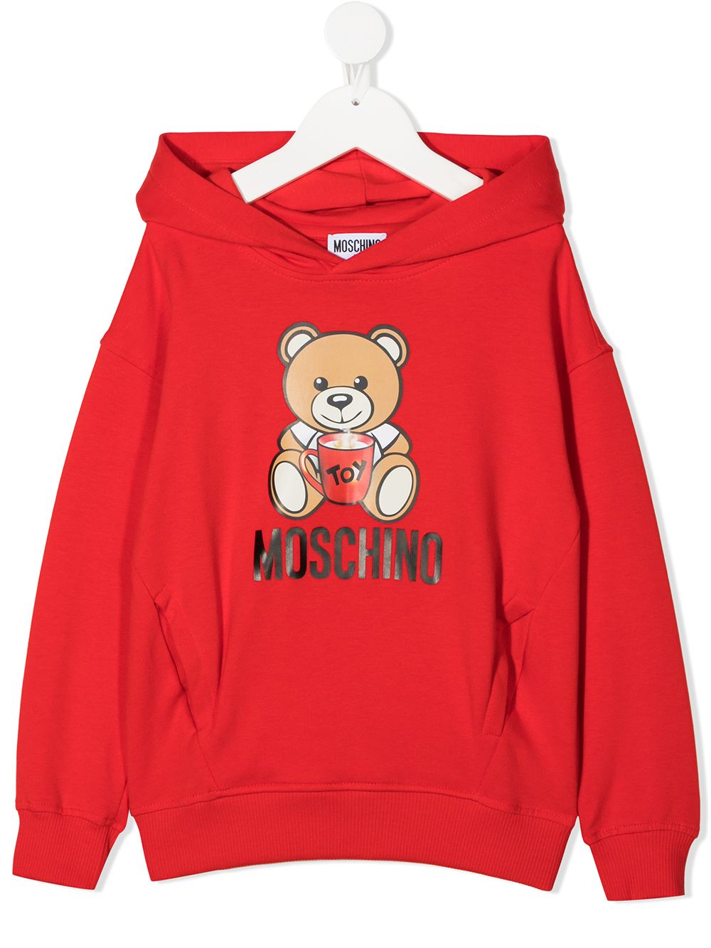 фото Moschino kids худи с длинными рукавами и принтом