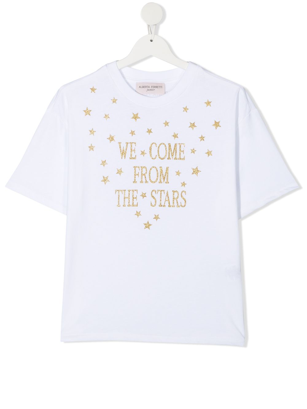 фото Alberta ferretti kids teen stars print t-shirt