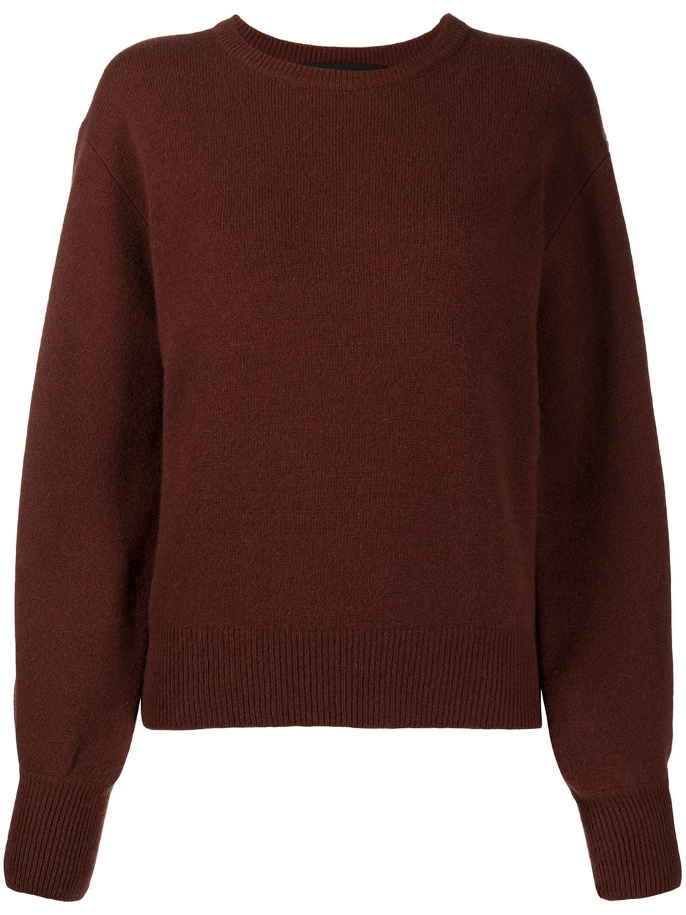 Shop Federica Tosi Balloon-sleeve Jumper In Brown