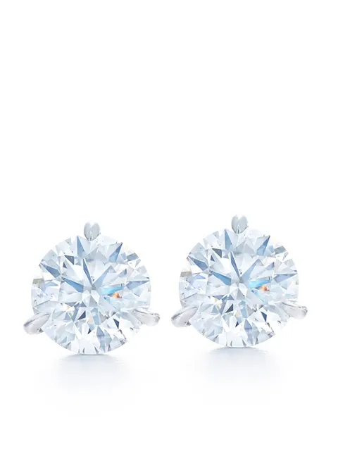 KWIAT platinum Tiara round diamond stud earrings