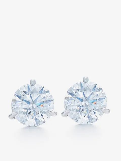 KWIAT platinum Tiara round diamond stud earrings