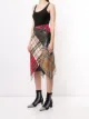 Marine Serre falda a cuadros con estilo patchwork