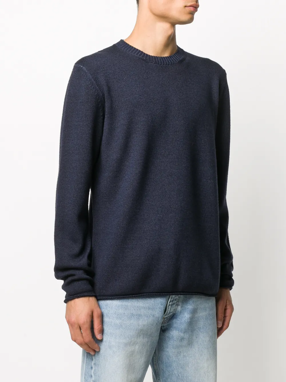 Roberto Collina Trui met ronde hals Blauw