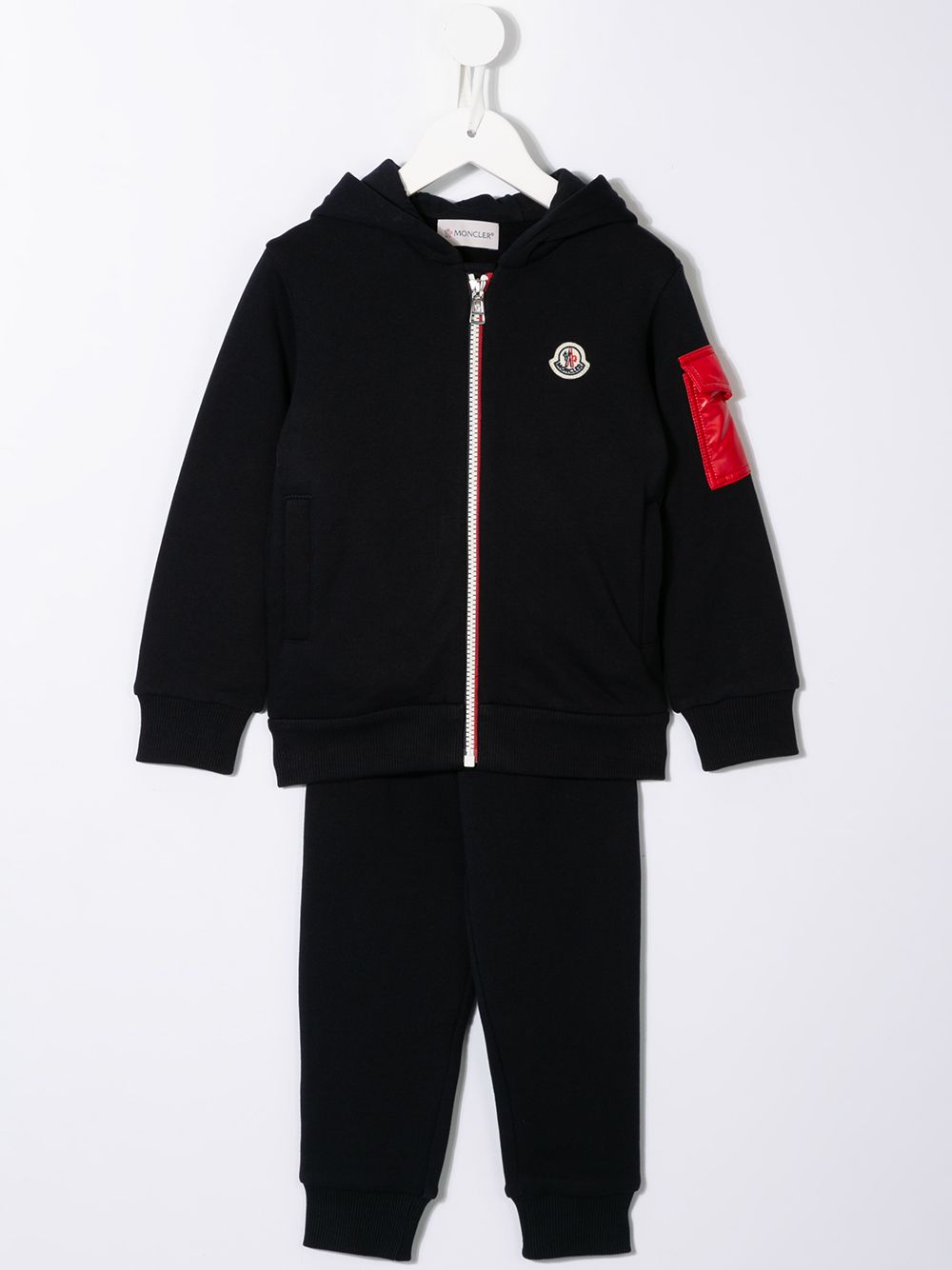 фото Moncler kids logo-patch hooded tracksuit