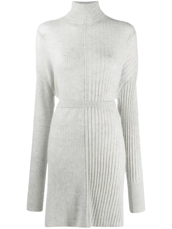 grey roll neck dress