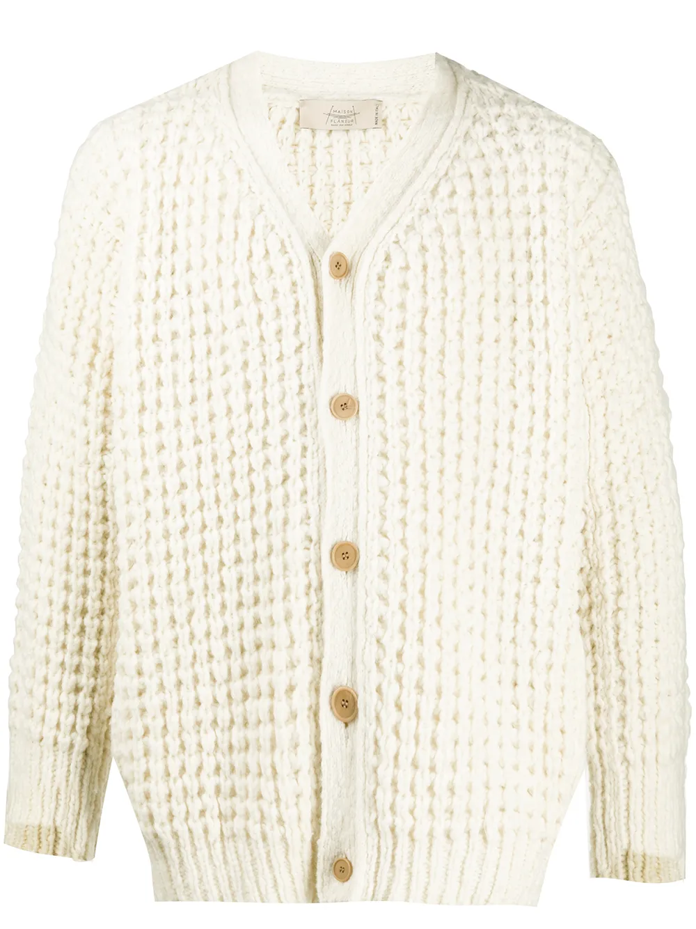 Image 1 of Maison Flaneur chunky knitted cardigan