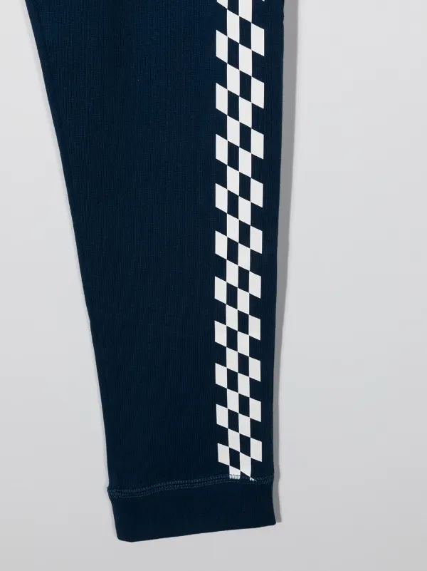 checkerboard stripe pants