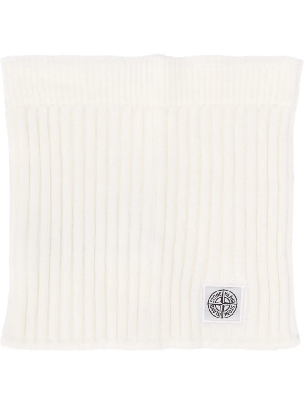 фото Stone island junior logo-patch ribbed snood