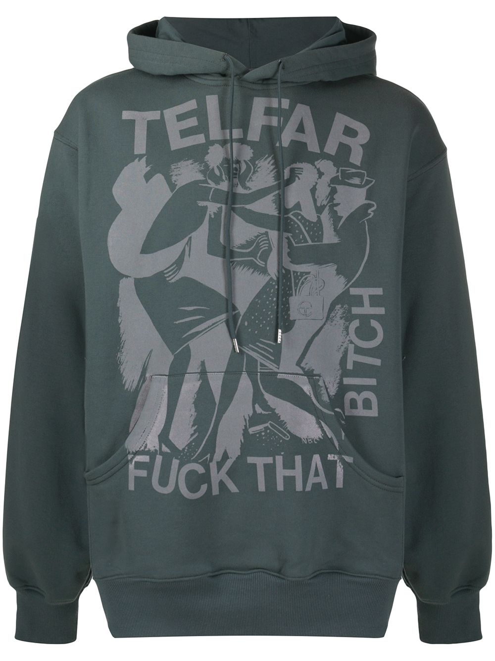 фото Telfar logo print hoodie