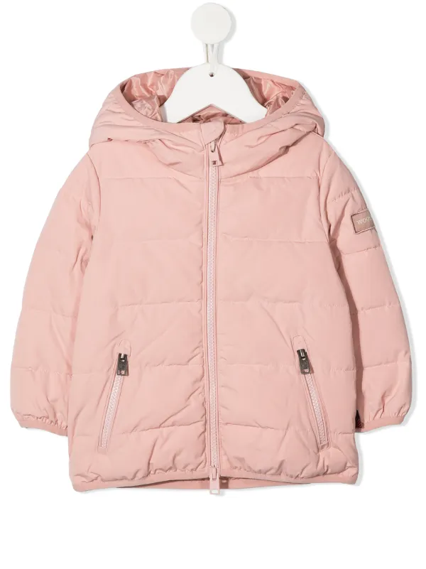 pink Woolrich Kids padded hooded coat