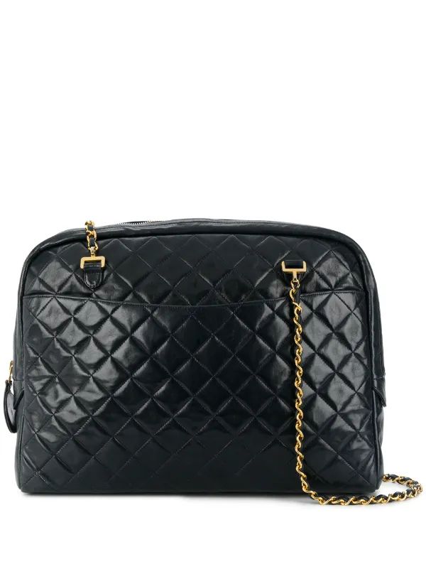 Chanel Pre-owned 2004 Diamond-quilted Shoulder Bag in Blue