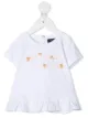 Image 1 of Harmont & Blaine Junior graphic-print ruffle trim T-Shirt