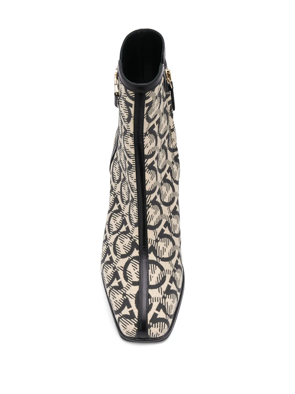 Ferragamo Gancini print ankle boots Neutrals