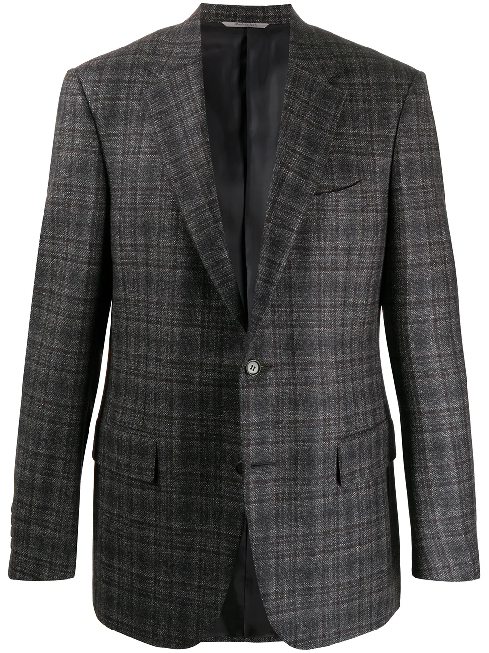 

Canali checked single-breasted blazer - Grey