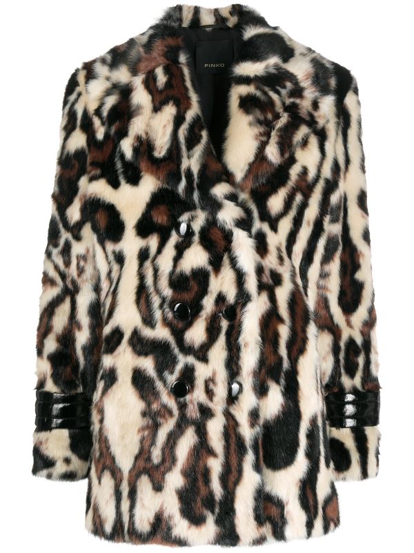 leopard print fur jacket