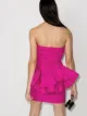 Solace London ruffle detail strapless mini dress