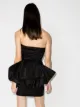 Solace London ruffle detail strapless mini dress