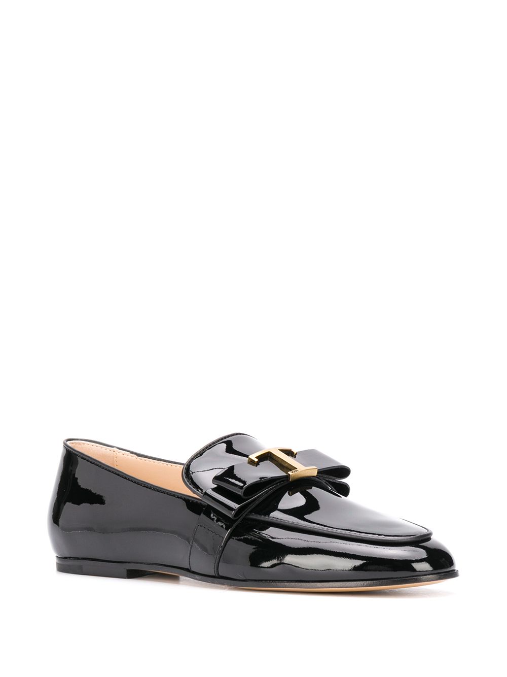 фото Tod's high-shine logo-plaque loafers