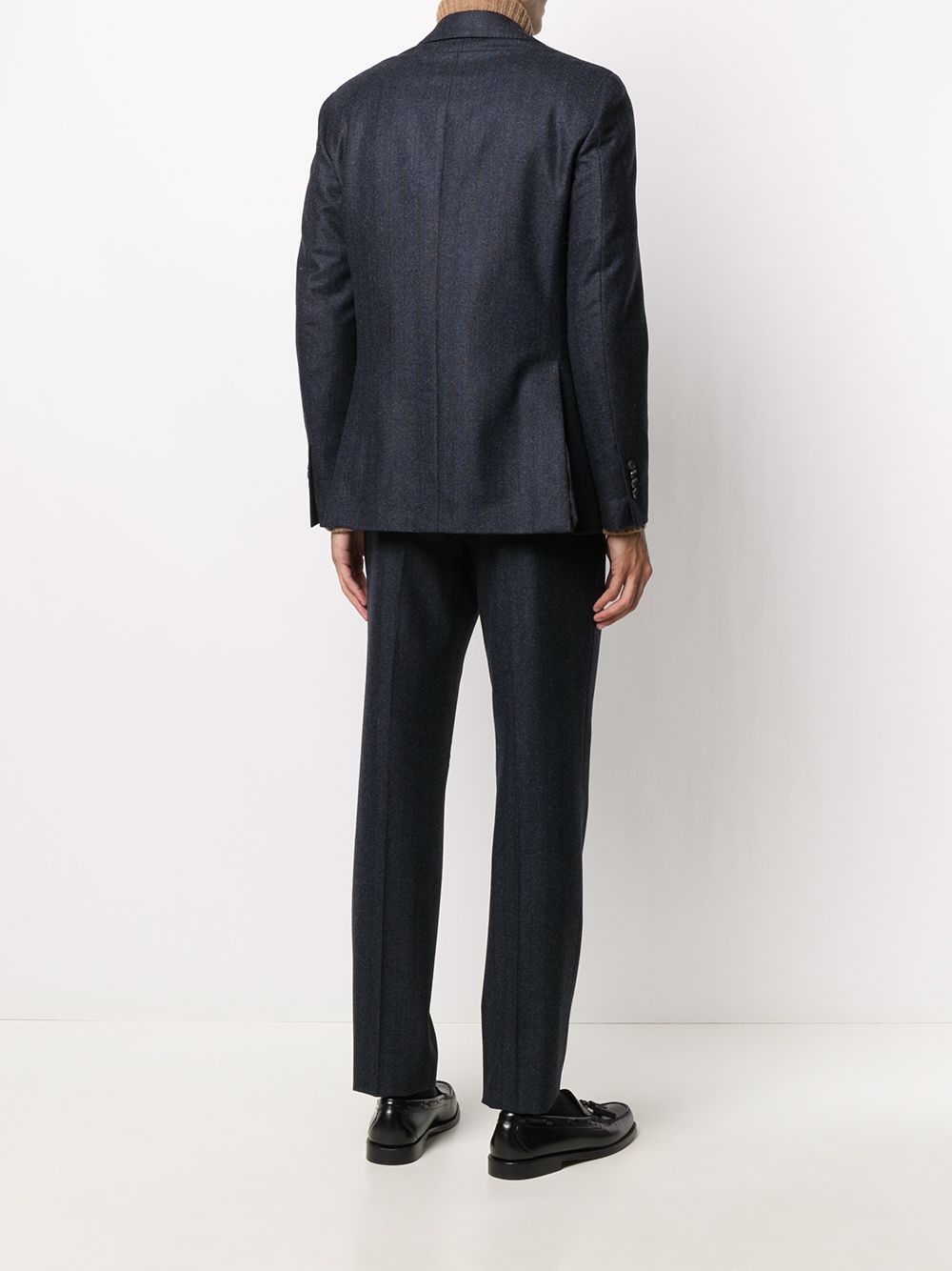 Lardini Single Breasted Shadow Stripe Suit - Farfetch