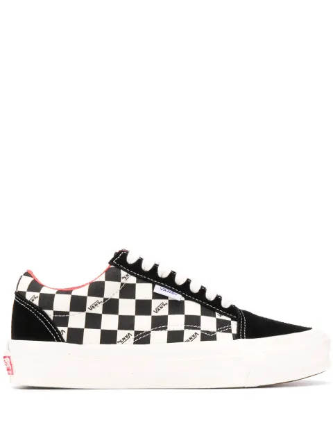 Vans checkerboard flatform trainers