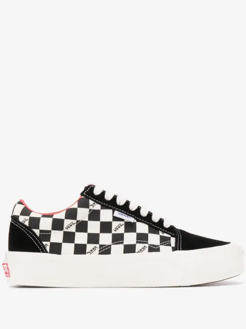 Vans checkerboard flatform trainers